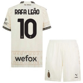 AC Milan Rafael Leao 10 Fodboldtrøjer Børn Fjerde Hvid 2023-24 Kort ærmer